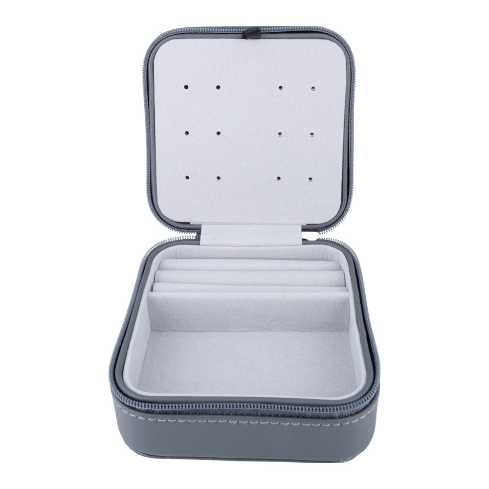 ENGELSRUFER FAUX LEATHER GREY JEWELLERY CASE