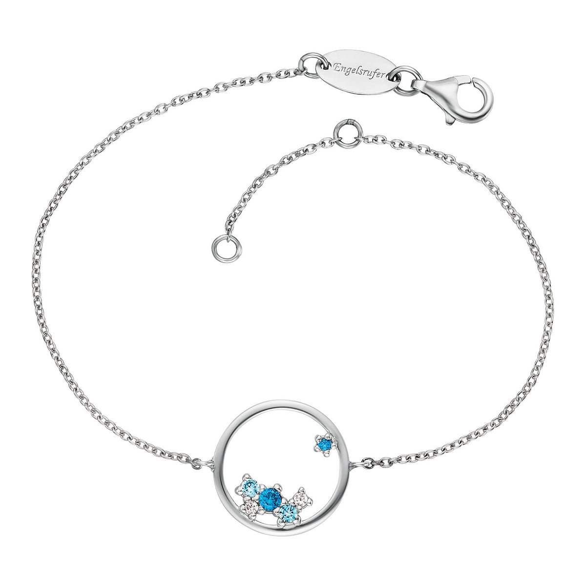 ENGELSRUFER SILVER COSMO CIRCLE BLUE CZ BRACELET