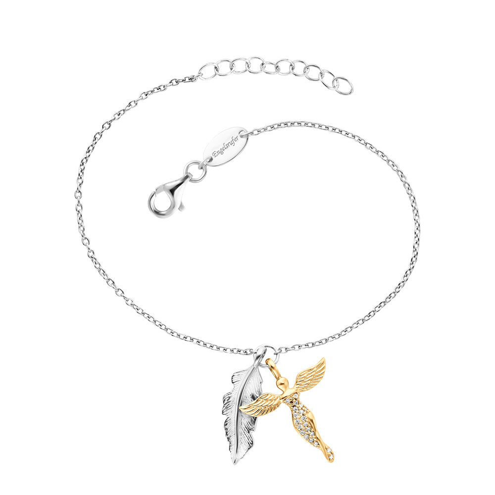ENGELSRUFER GOLD FEATHER ANGEL BRACELET