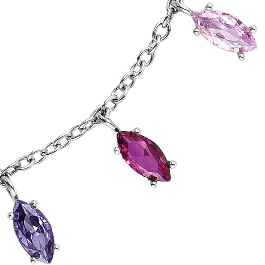 ENGELSRUFER SILVER RAINBOW MARQUISE CZ BRACELET