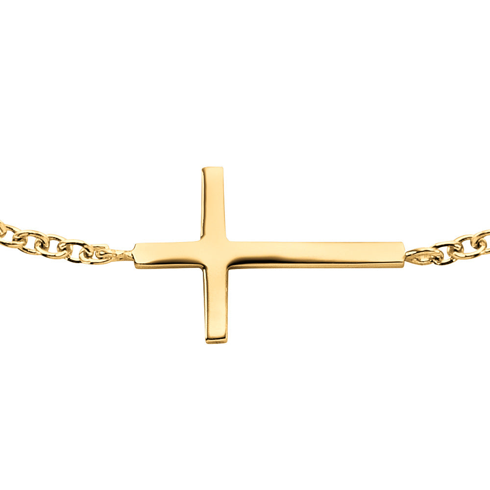 ENGELSRUFER GOLD LITTLE CROSS BRACELET