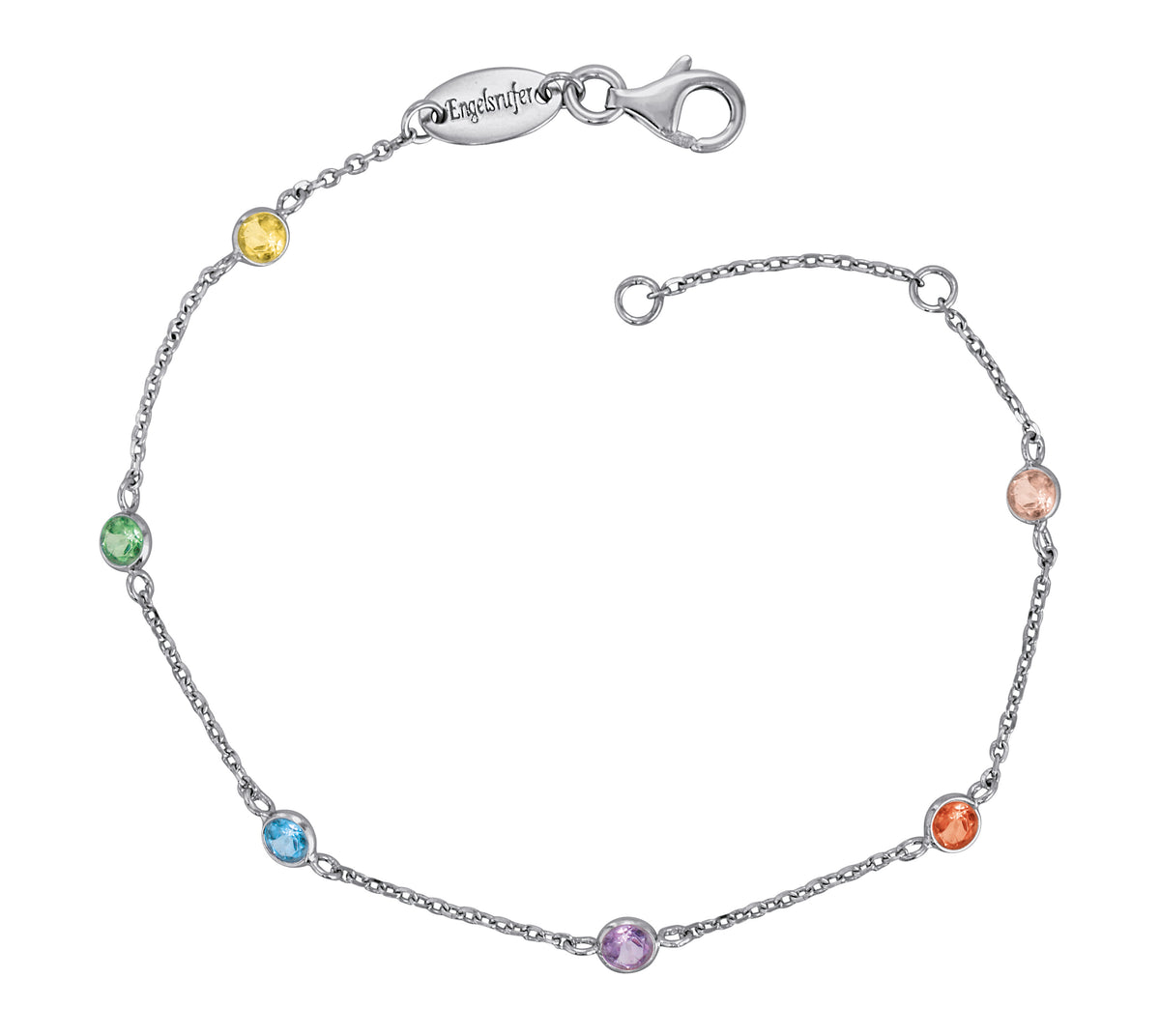 ENGELSRUFER SILVER MOONLIGHT RAINBOW CZ BRACELET