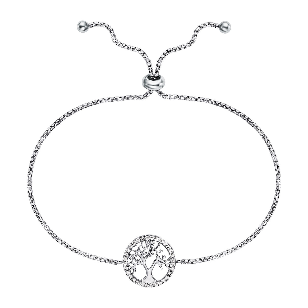ENGELSRUFER SILVER TREE OF LIFE CZ BRACELET