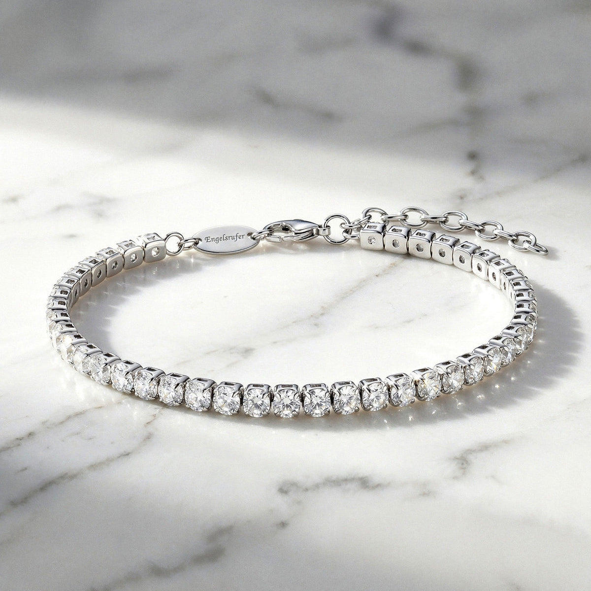 ENGELSRUFER SILVER CZ TENNIS BRACELET