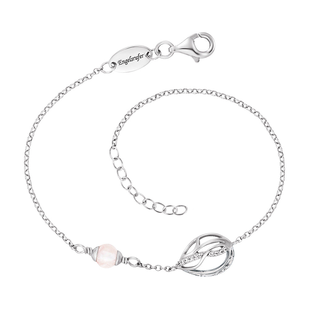 ENGELSRUFER SILVER TEAR OF HEAVEN FLOWER OF LIFE CZ BRACELET