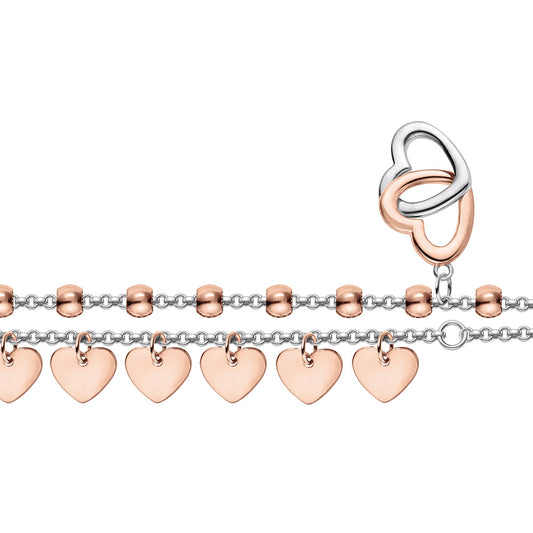 ENGELSRUFER STEEL BOHO HEARTS ANKLET & BRACELET