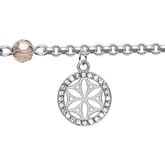 ENGELSRUFER STEEL BOHO FLOWER OF LIFE ANKLET & BRACELET