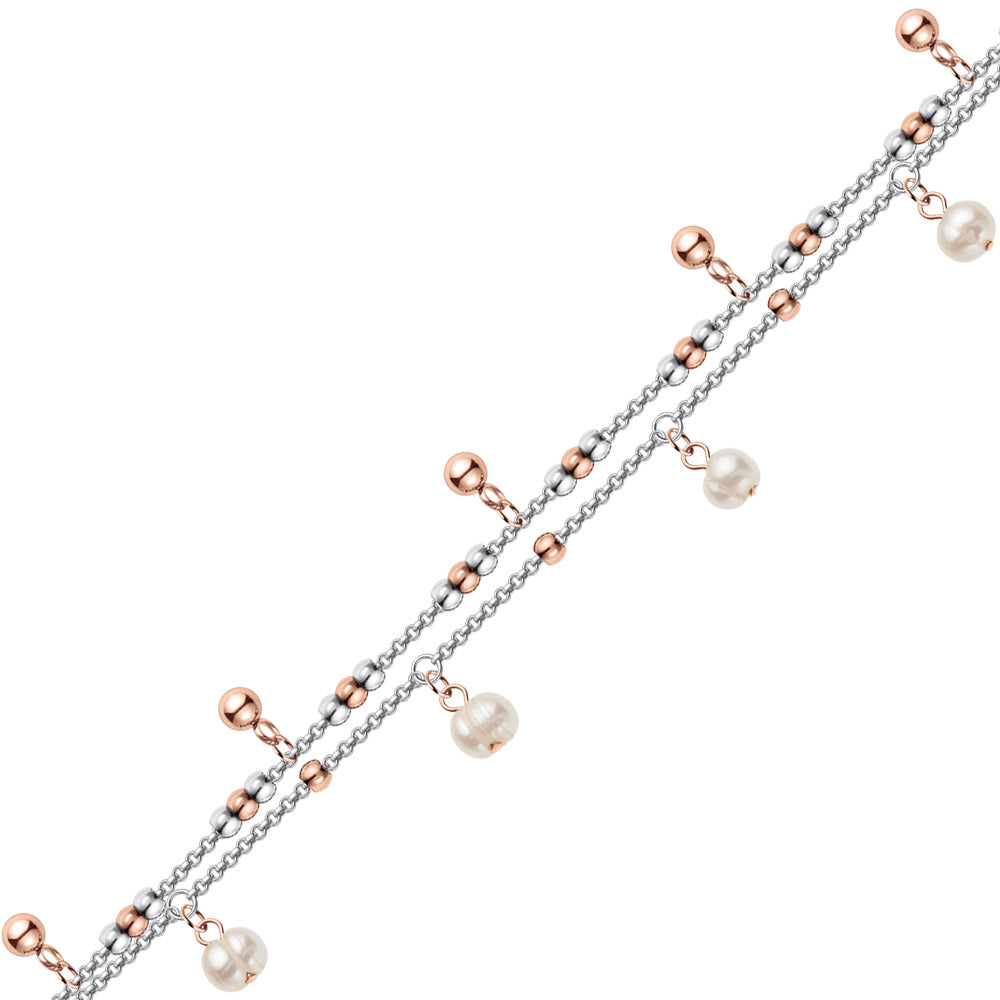 ENGELSRUFER STEEL BOHO PEARL ANKLET & BRACELET