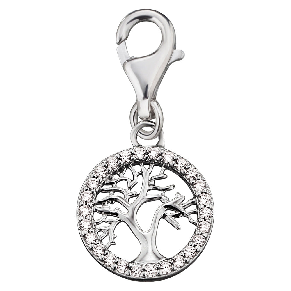 ENGELSRUFER SILVER TREE OF LIFE CZ CHARM
