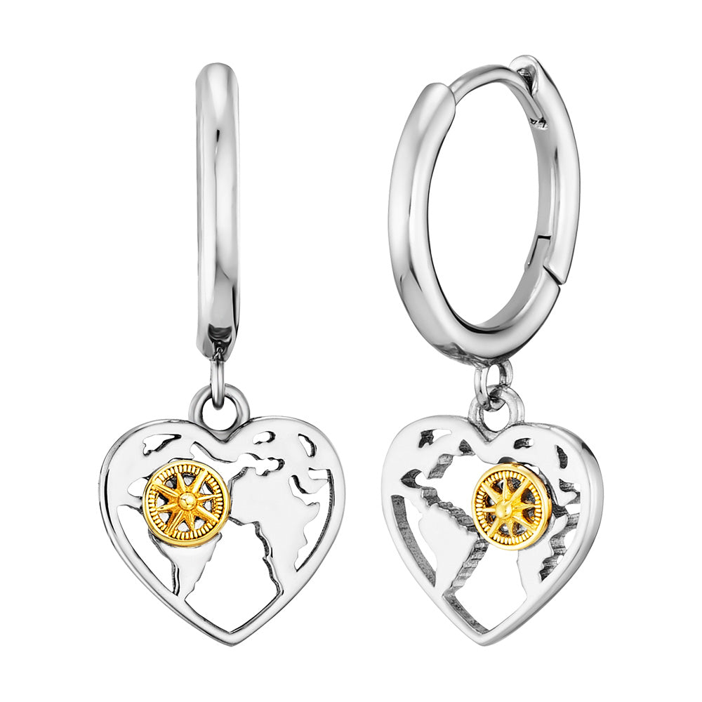 ENGELSRUFER ALOHA HEART HOOP EARRINGS