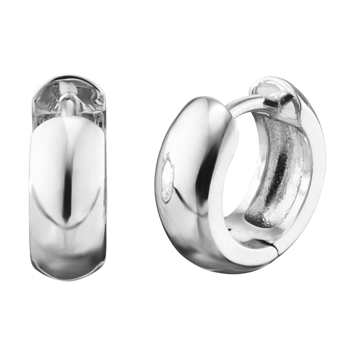 ENGELSRUFER SILVER ANNA 13MM HUGGIE HOOP EARRINGS
