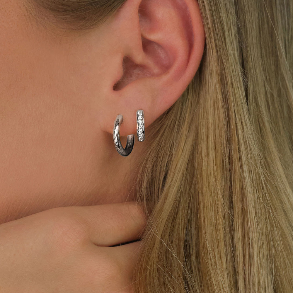 ENGELSRUFER SILVER LOLA 16MM HOOP EARRINGS