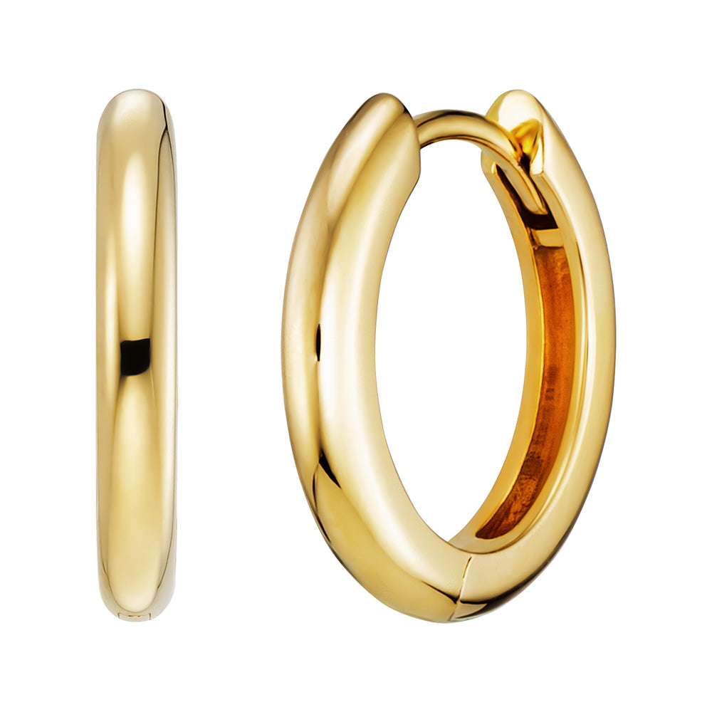 ENGELSRUFER GOLD LOLA 16MM HOOP EARRINGS