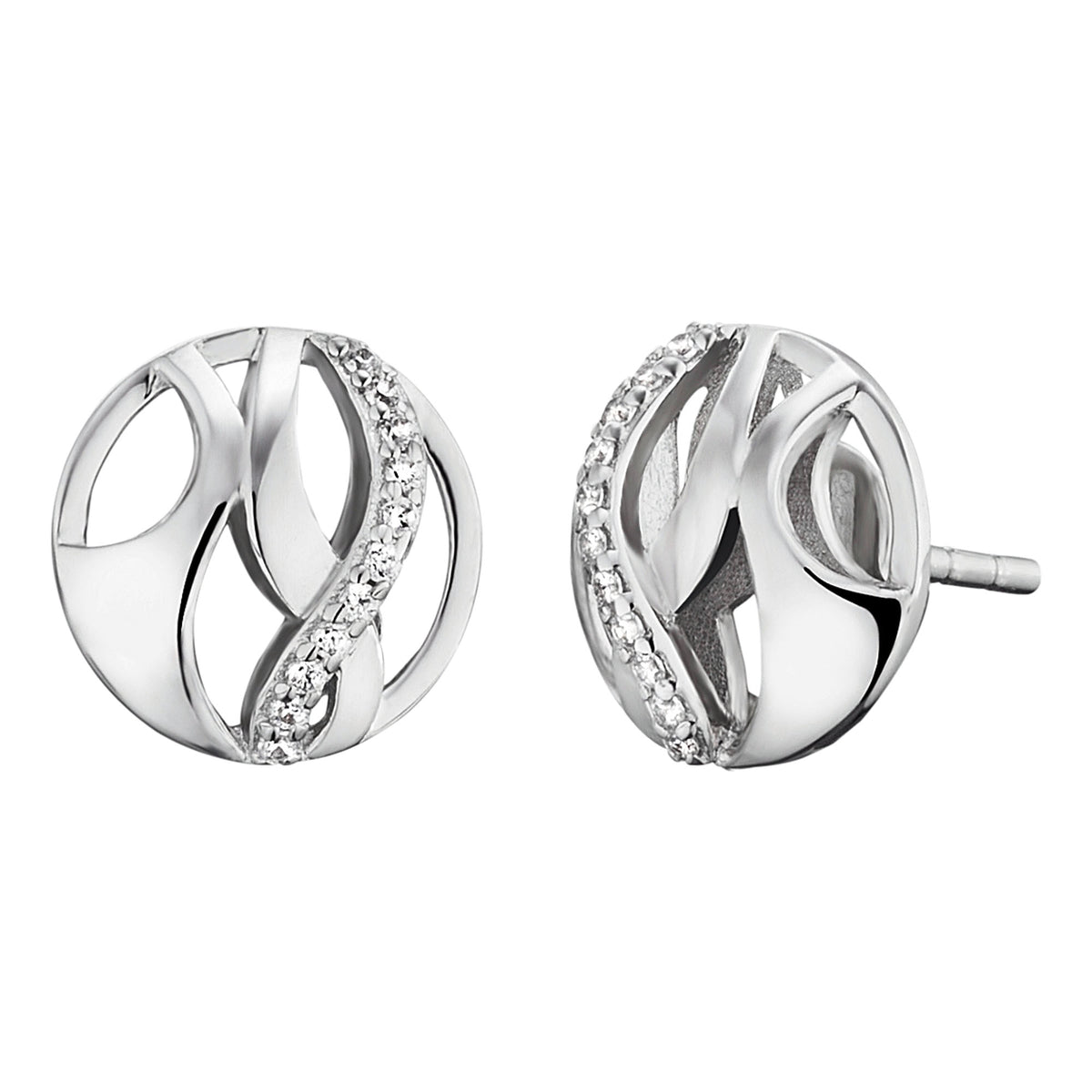ENGELSRUFER SILVER PARADISE CZ STUD EARRINGS