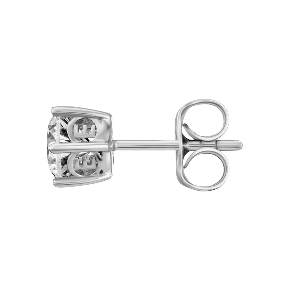 ENGELSRUFER SILVER SHINY 6MM STUD CZ EARRINGS