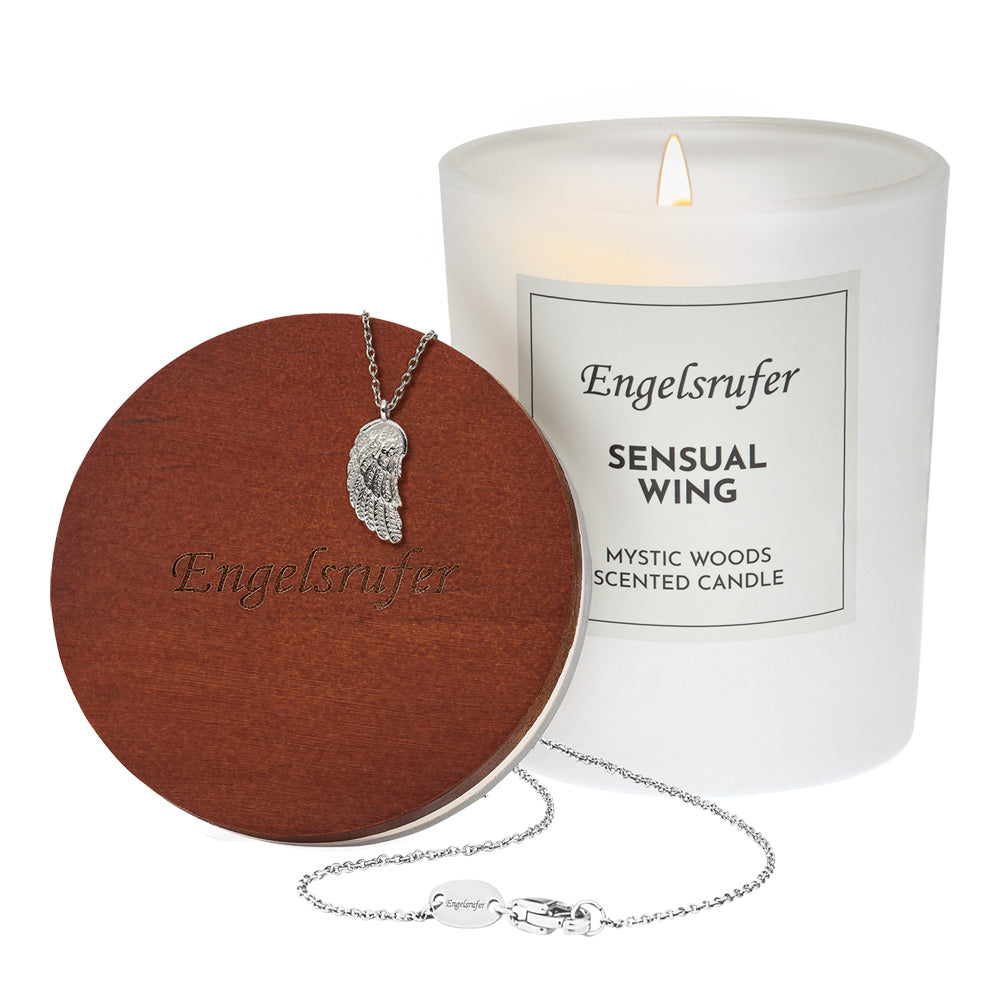 ENGELSRUFER SENSUAL WING NECKLACE SCENTED CANDLE GIFT SET