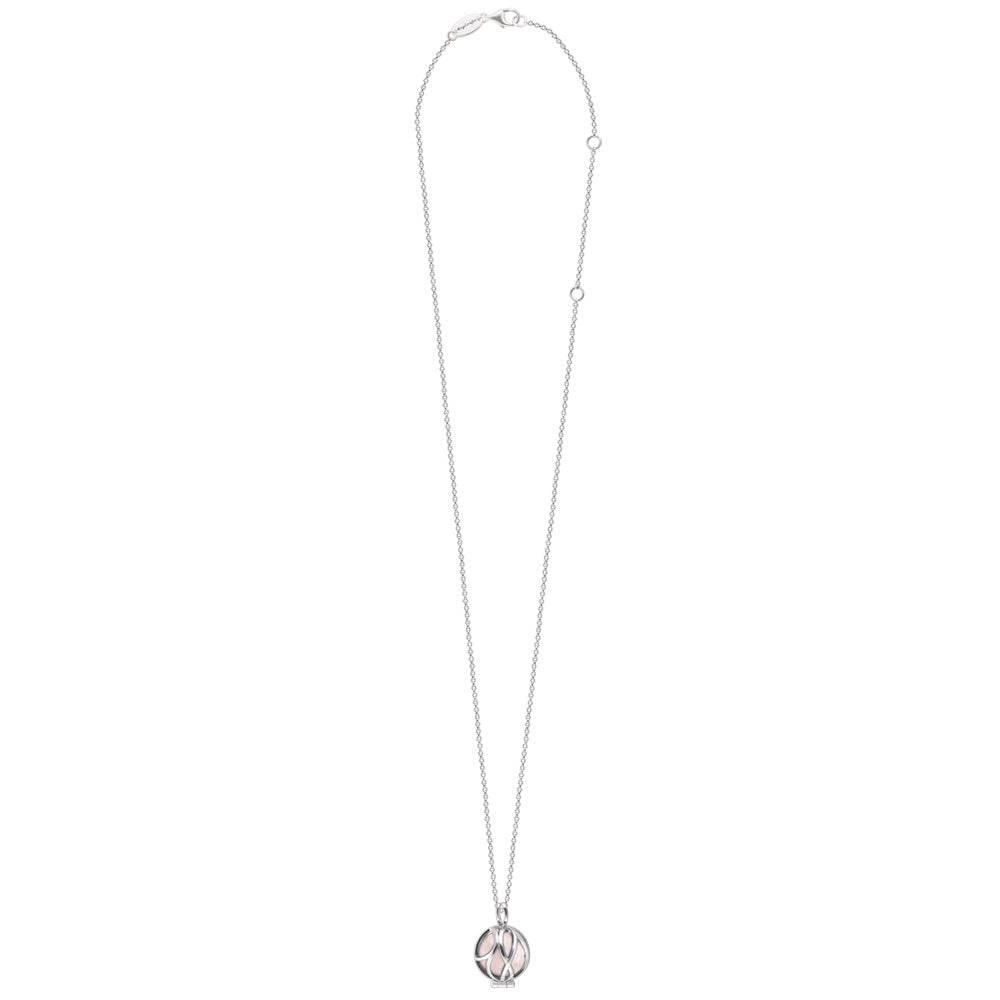 ENGELSRUFER SILVER ROSE QUARTZ POWERFUL STONE PARADISE NECKLACE