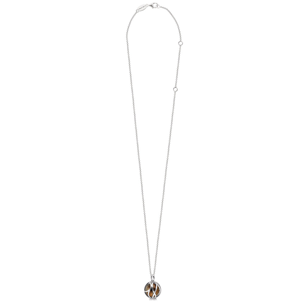 ENGELSRUFER SILVER TIGER EYE POWERFUL STONE PARADISE NECKLACE