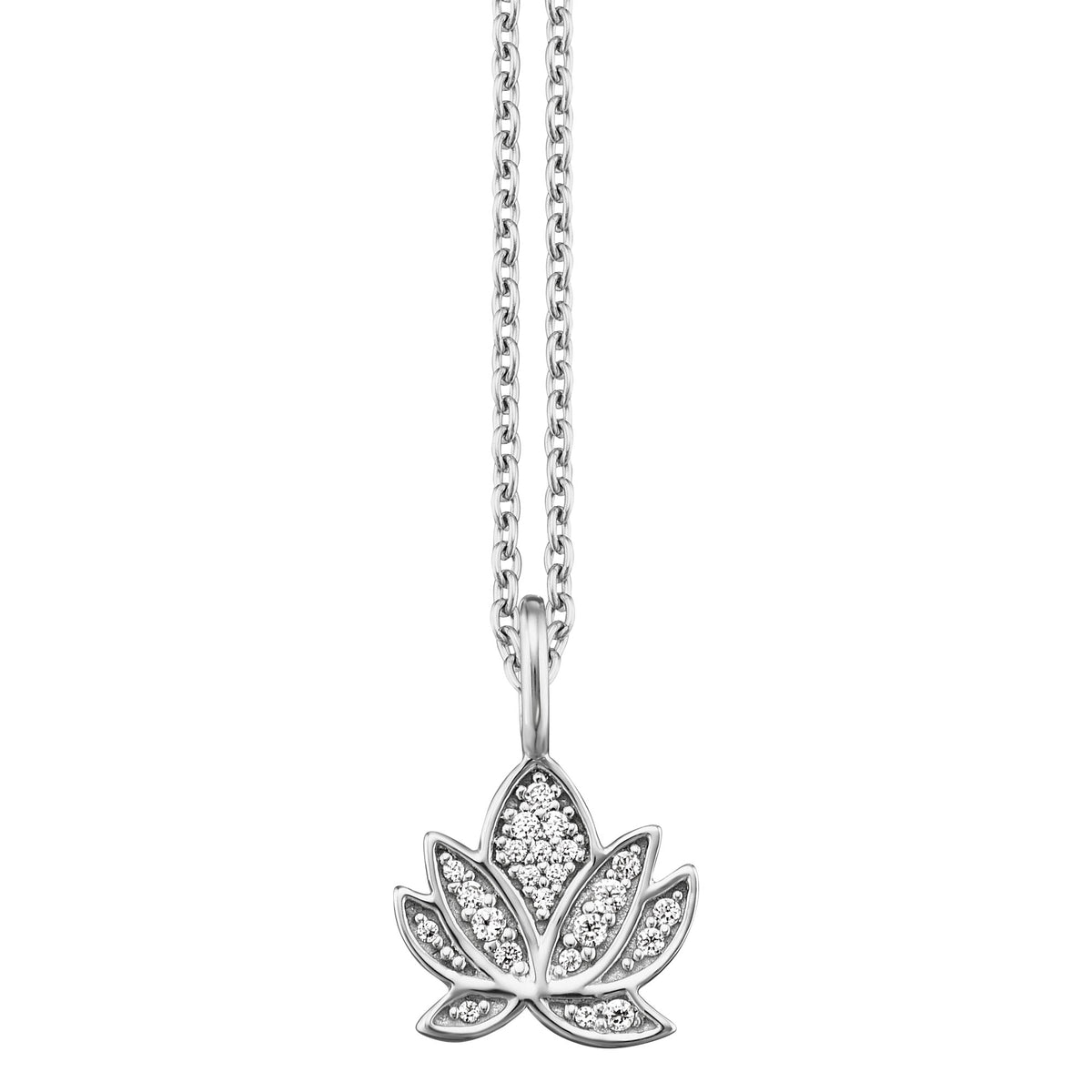 ENGELSRUFER SILVER LITTLE LOTUS CZ NECKLACE