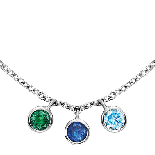 ENGELSRUFER SILVER LITTLE MOON RAINBOW CZ NECKLACE