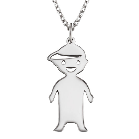 ENGELSRUFER SILVER MY BOY ENGRAVEABLE NAME NECKLACE