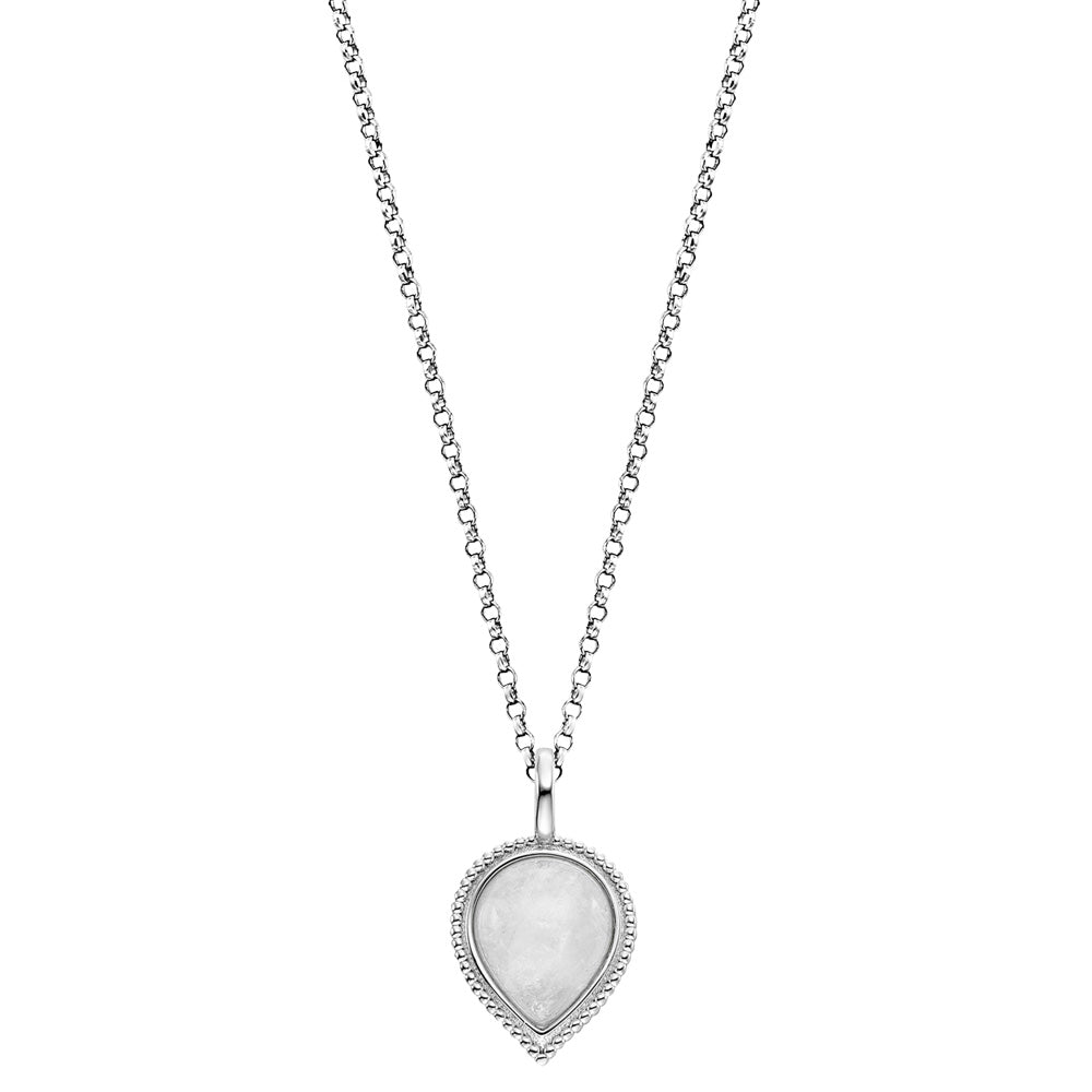 ENGELSRUFER SILVER MOONSTONE TEARDROP NECKLACE