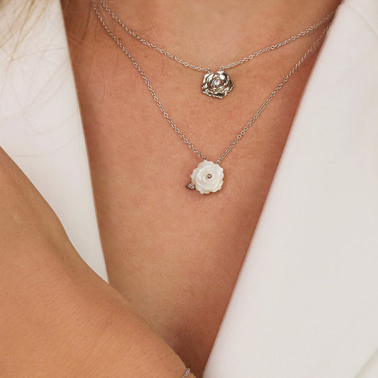 ENGELSRUFER ROSE MOTHER OF PEARL NECKLACE