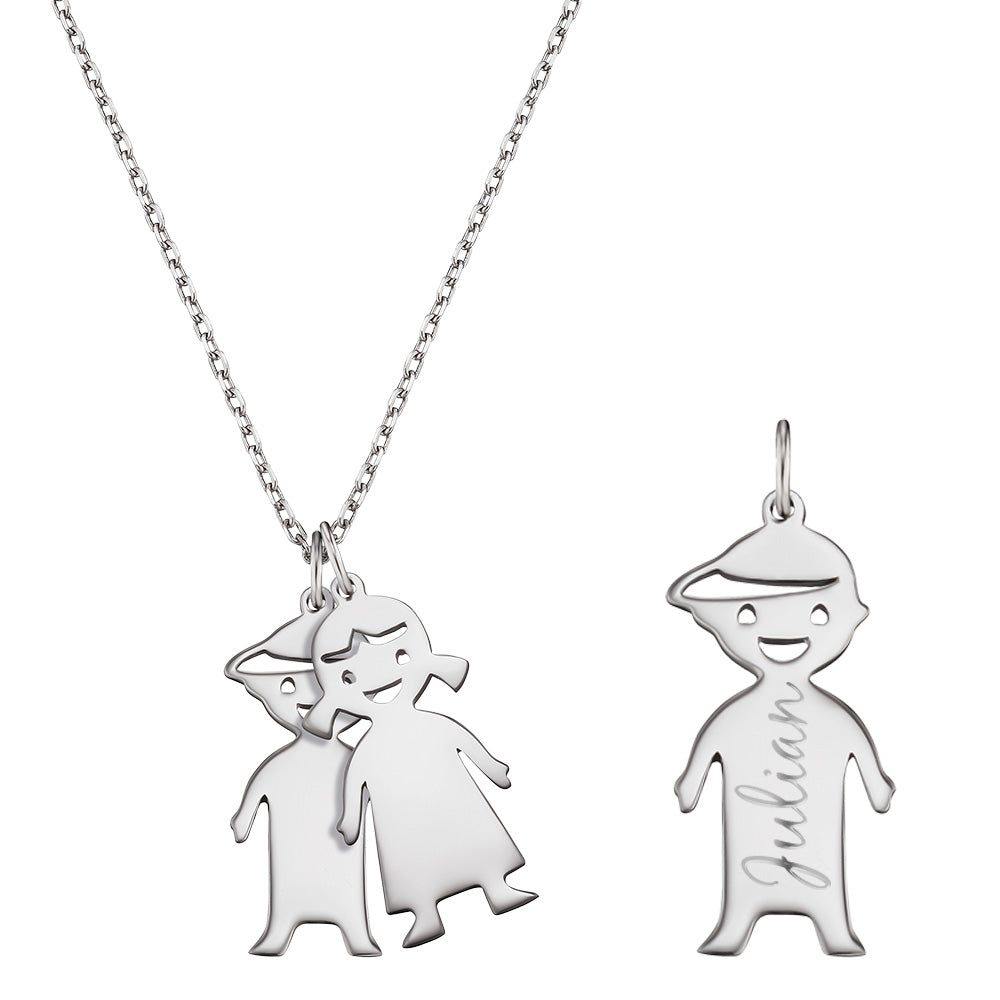 ENGELSRUFER SILVER MY BOY ENGRAVEABLE NAME PENDANT