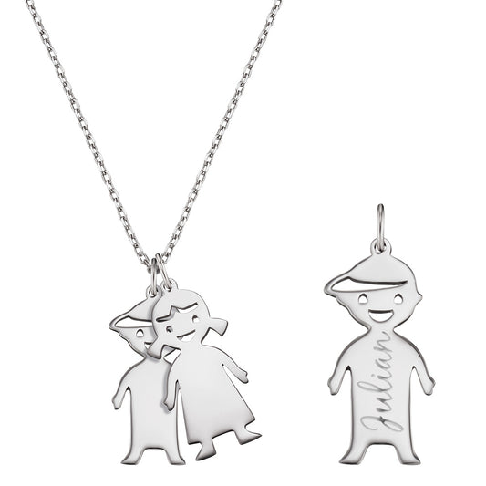 ENGELSRUFER SILVER MY BOY ENGRAVEABLE NAME PENDANT