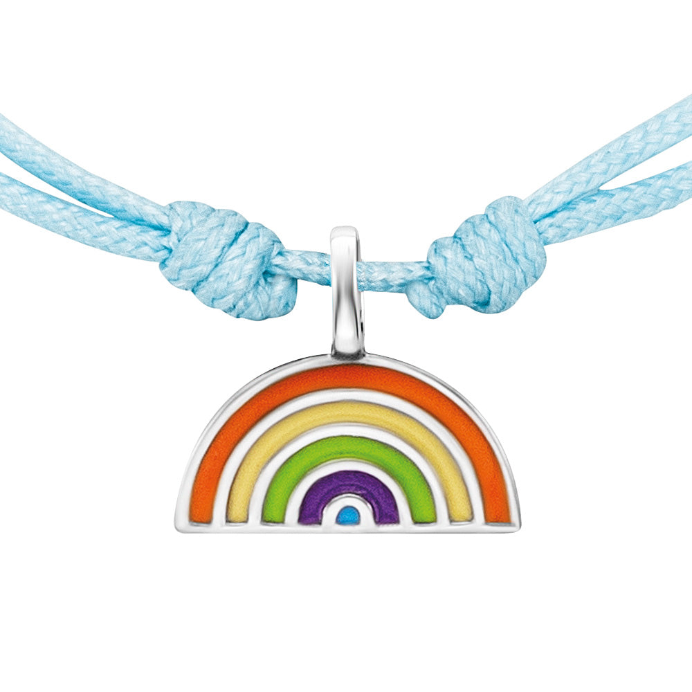 HERZENGEL SILVER RAINBOW ADJUSTABLE CORD BRACELET