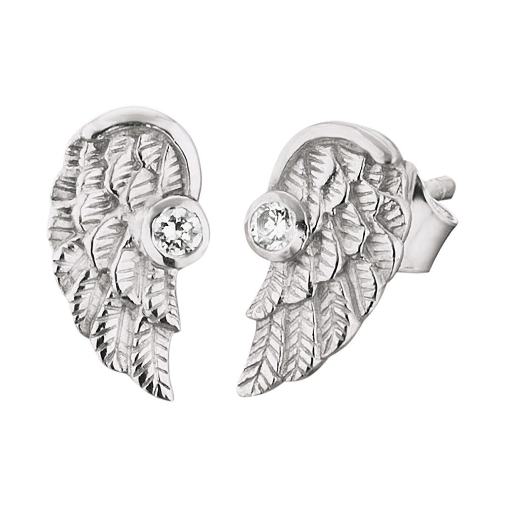 HERZENGEL ANGEL WING CZ EARRINGS