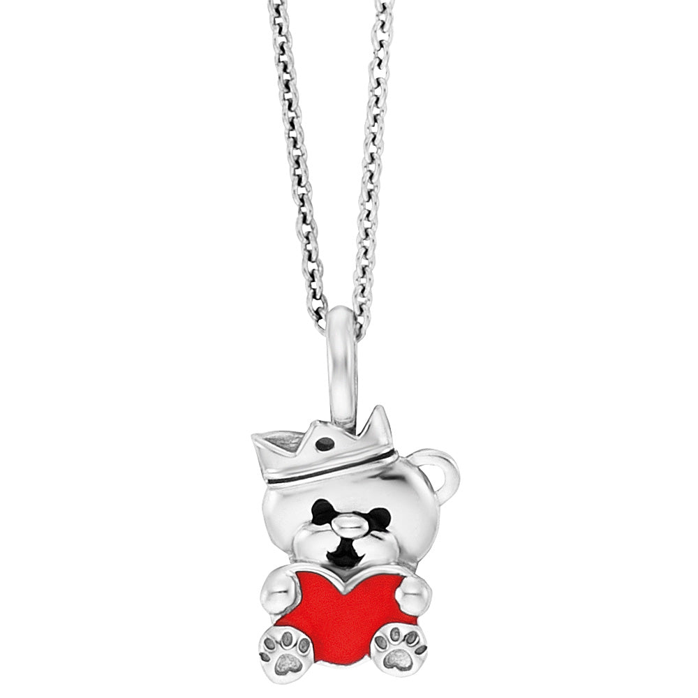 HERZENGEL TEDDY HEART ENAMEL NECKLACE