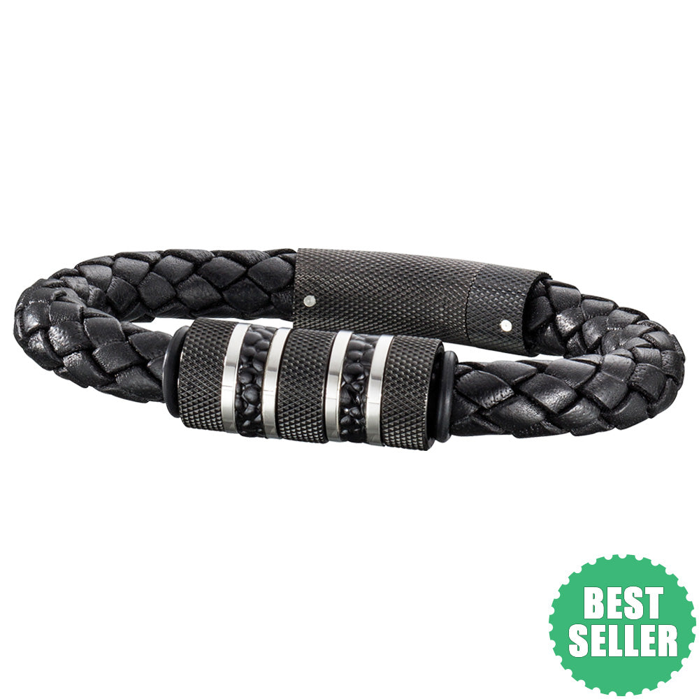 SAVE BRAVE EDWARD LEATHER BRACELET