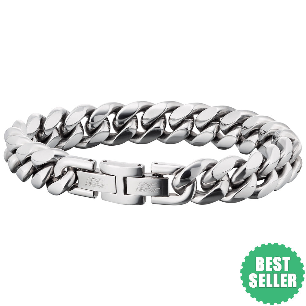 SAVE BRAVE JOHN CURB LINK BRACELET