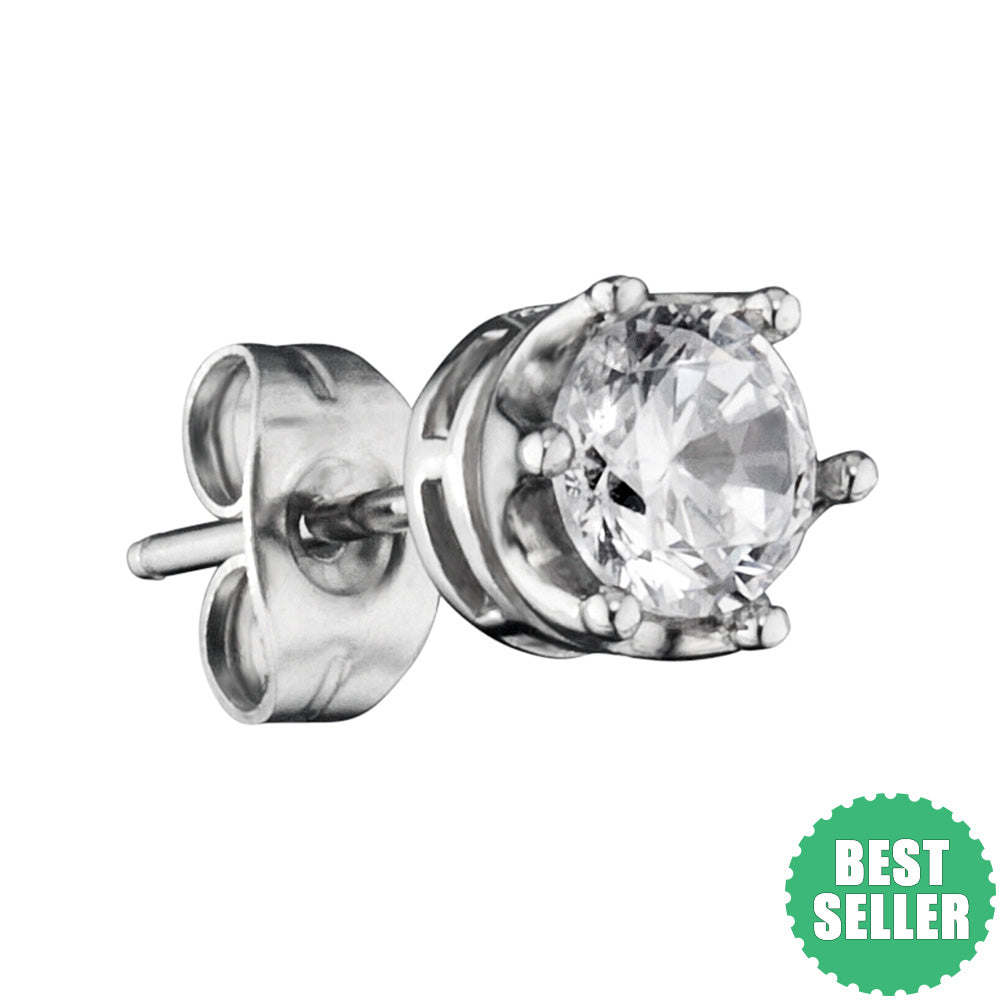 SAVE BRAVE CAESAR CZ HUGGIE EARRING