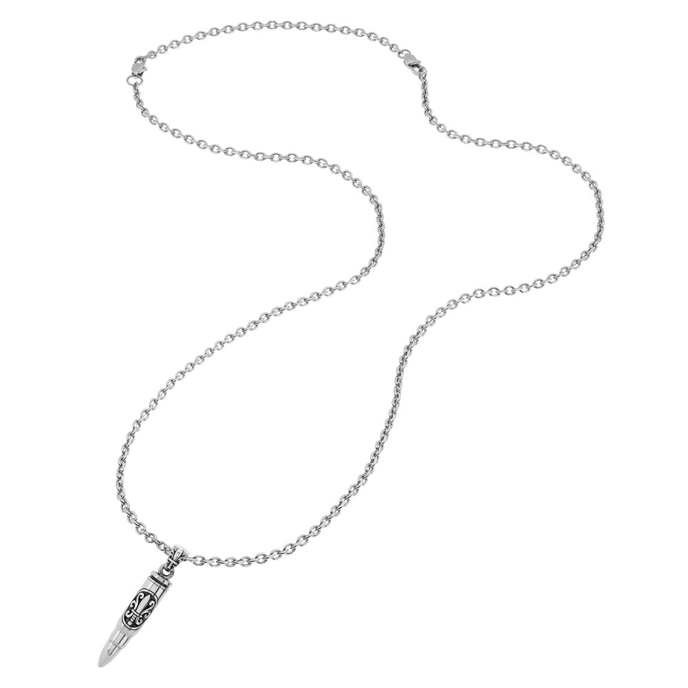 SAVE BRAVE STEEL BULLET NECKLACE