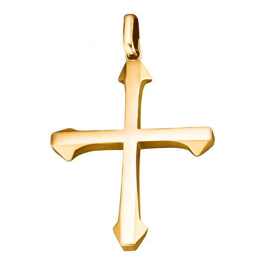 SAVE BRAVE ISAAC GOLD STEEL CROSS NECKLACE
