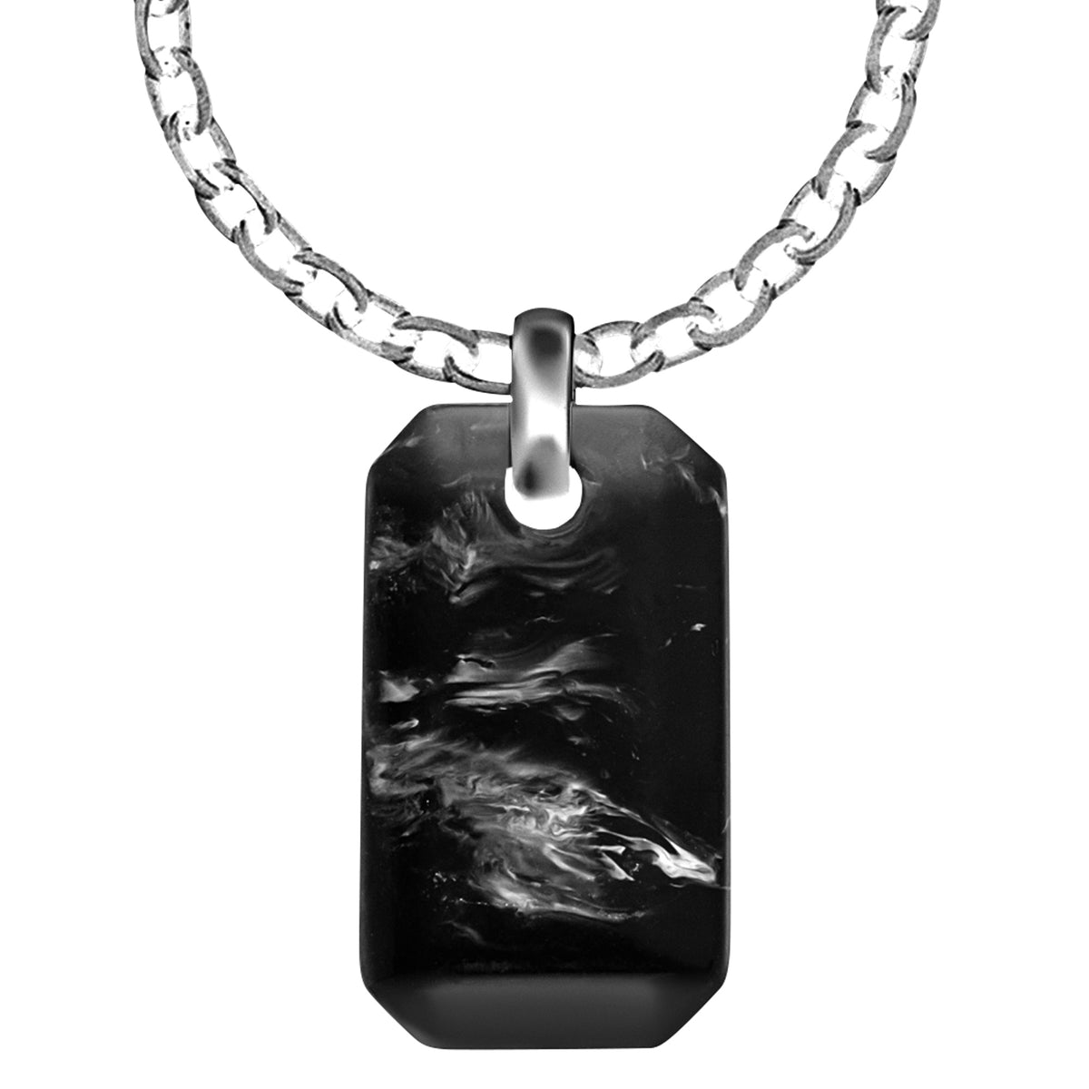 SAVE BRAVE MIDNIGHT OCEAN MEN'S STEEL NECKLACE