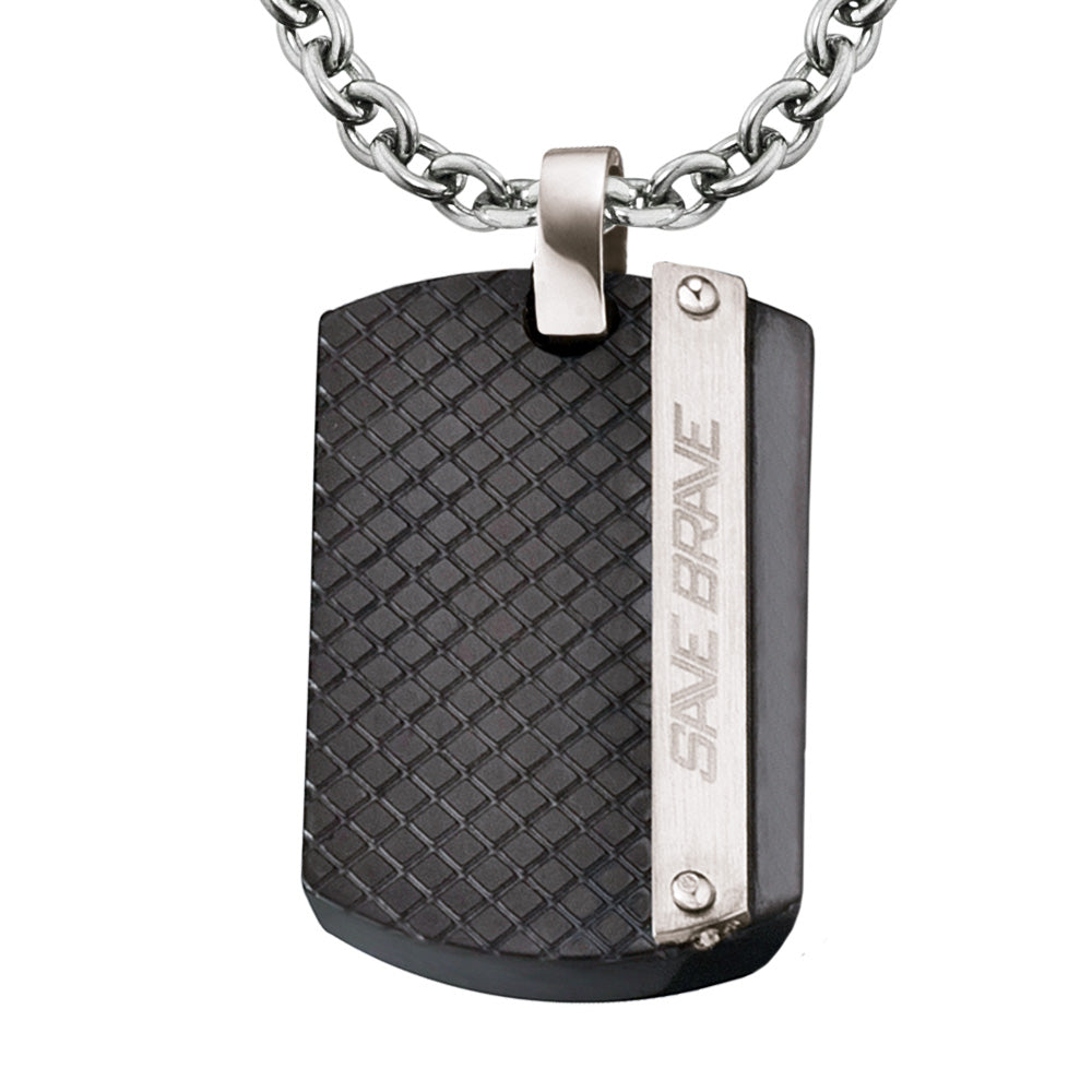 SAVE BRAVE XRAY DOG TAG NECKLACE