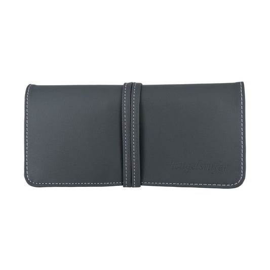 ENGELSRUFER FAUX LEATHER GREY JEWELLERY ROLL