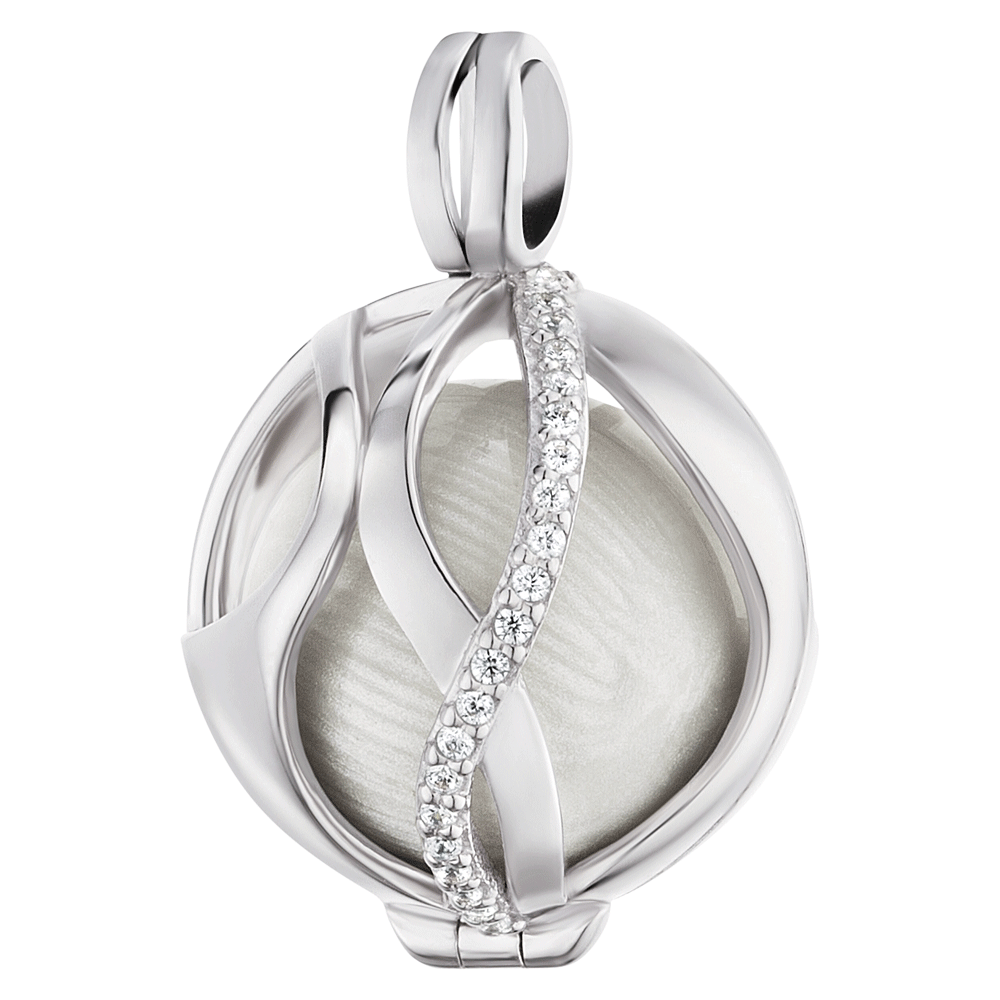 ENGELSRUFER SILVER PARADISE CZ SOUNDBALL PENDANT