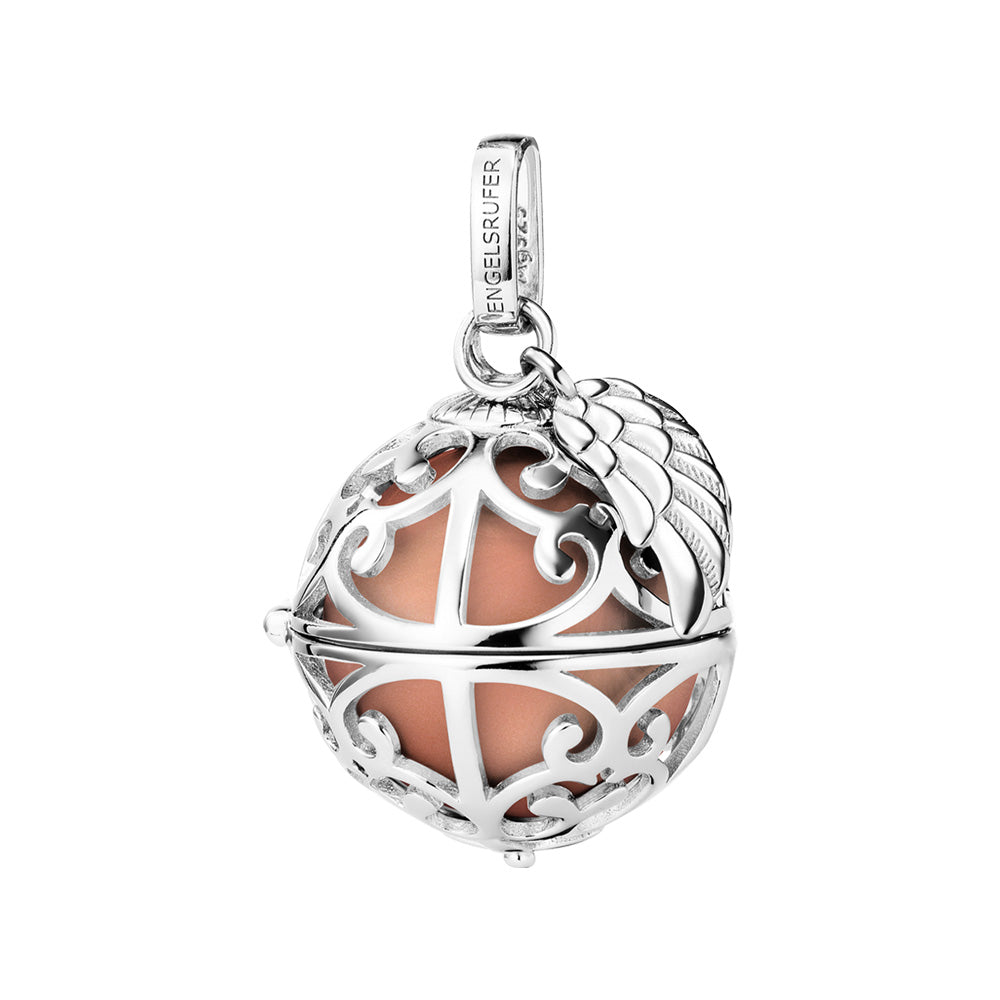 ENGELSRUFER SILVER ROSE GOLD SMALL ANGEL WING SOUNDBALL PENDANT
