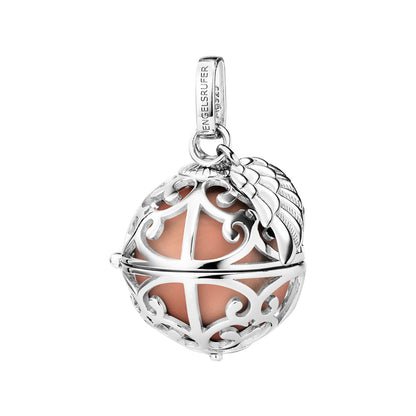ENGELSRUFER SILVER ROSE GOLD SMALL ANGEL WING SOUNDBALL PENDANT