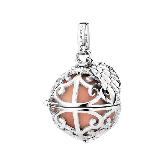 ENGELSRUFER SILVER ROSE GOLD SMALL ANGEL WING SOUNDBALL PENDANT