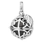 ENGELSRUFER SILVER GREY PEARL SMALL WING ANGEL SOUNDBALL PENDANT