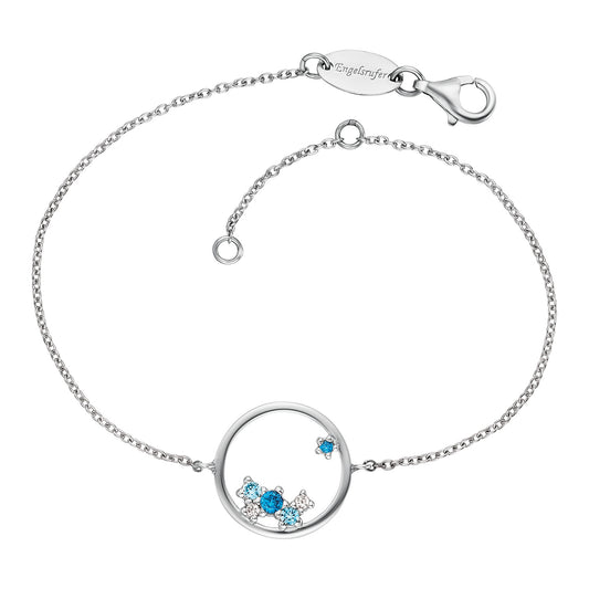 ENGELSRUFER SILVER COSMO CIRCLE BLUE CZ BRACELET