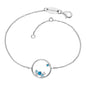 ENGELSRUFER SILVER COSMO CIRCLE BLUE CZ BRACELET