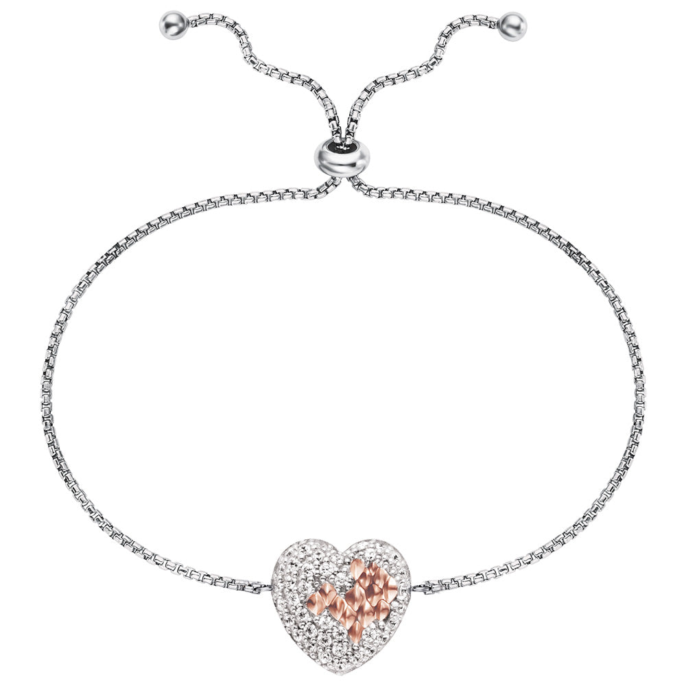 ENGELSRUFER SILVER DARLING HEART CZ BRACELET