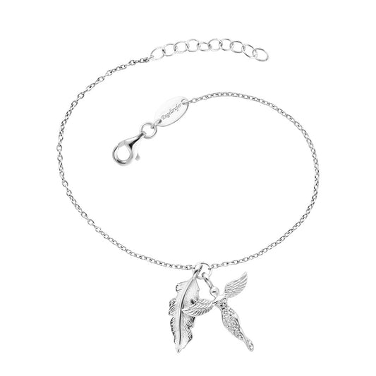 ENGELSRUFER SILVER FEATHER ANGEL BRACELET