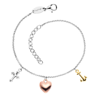ENGELSRUFER SILVER FAITH, LOVE & HOPE BRACELET